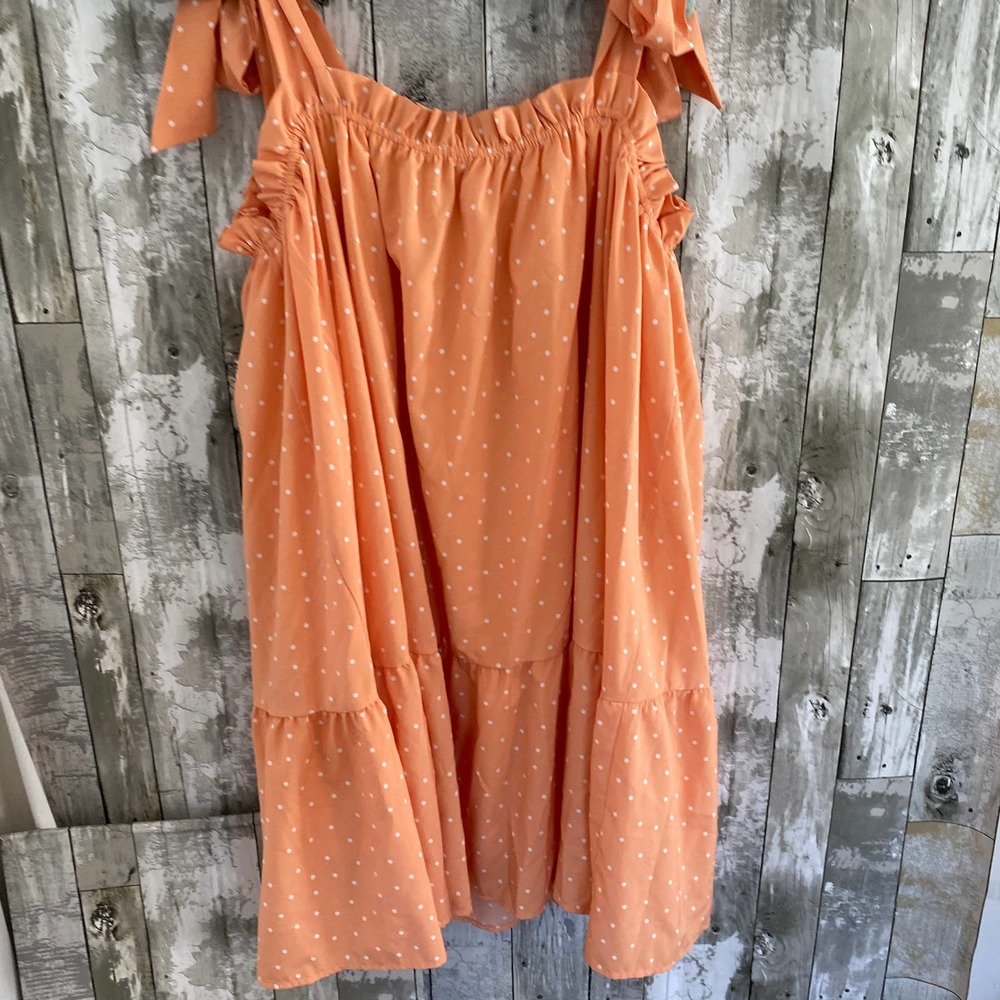 Lucca orange polka dot dress L